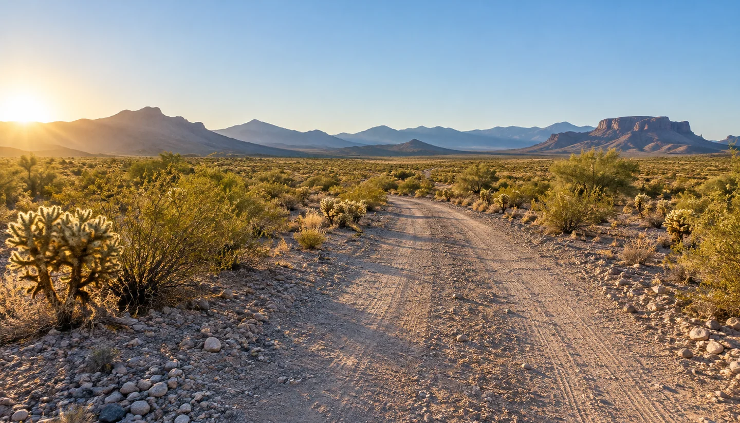 Access road through an Arizona parcel