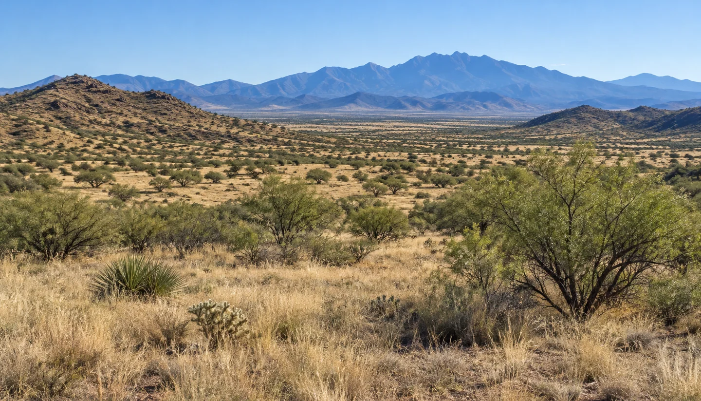 Photorealistic Arizona land setting