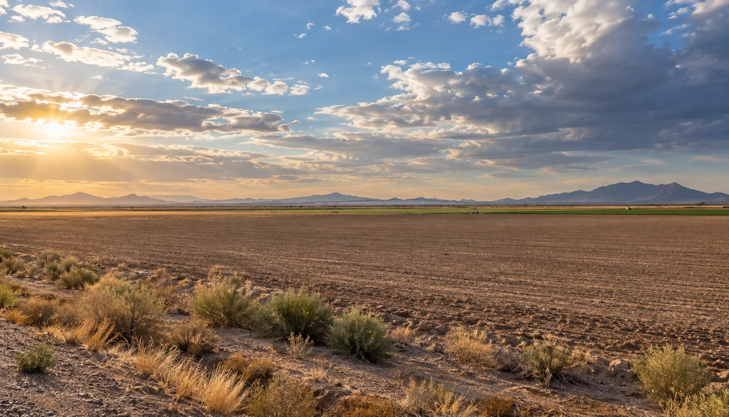 Photorealistic Arizona land setting