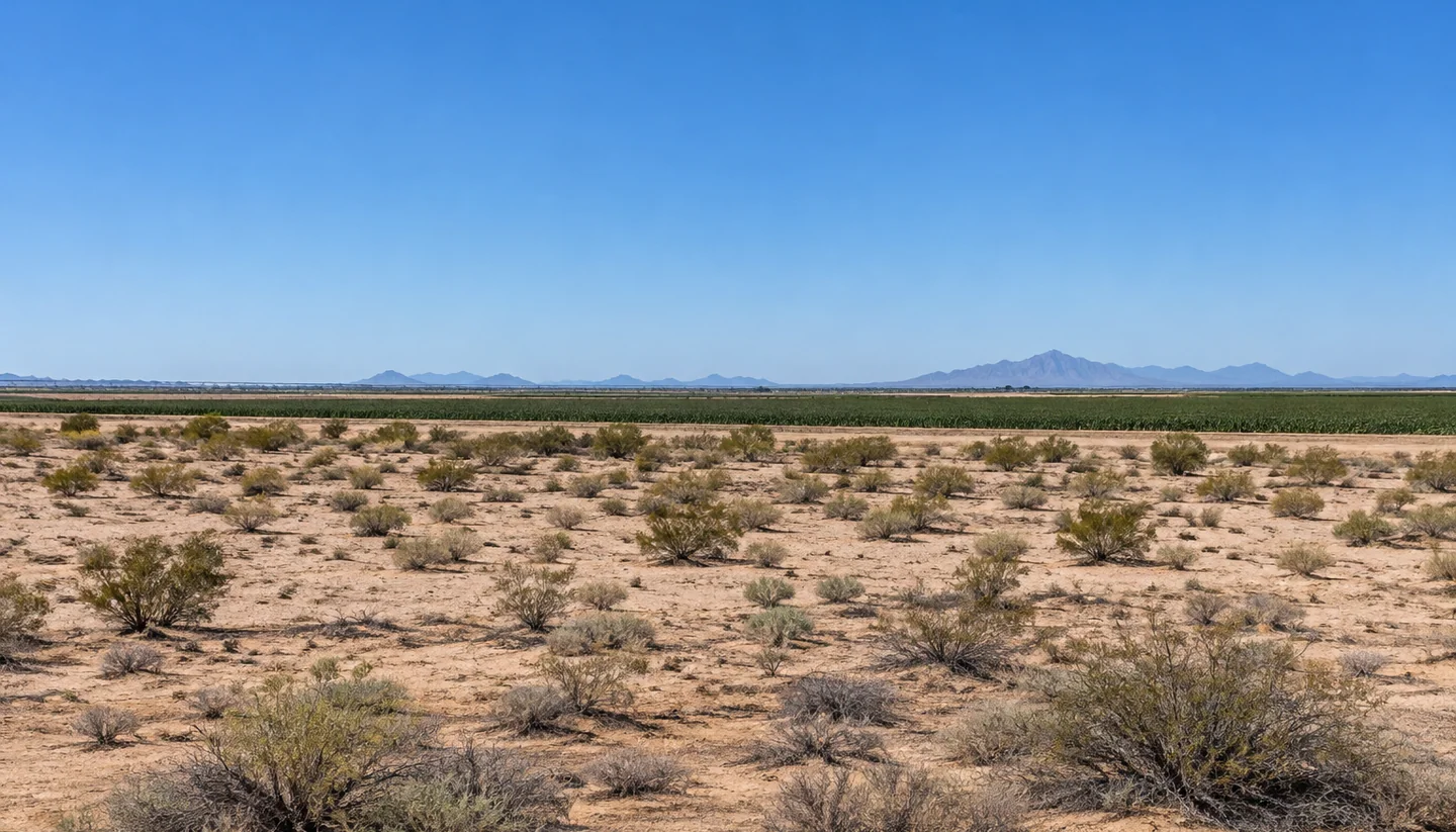 Photorealistic Arizona land setting