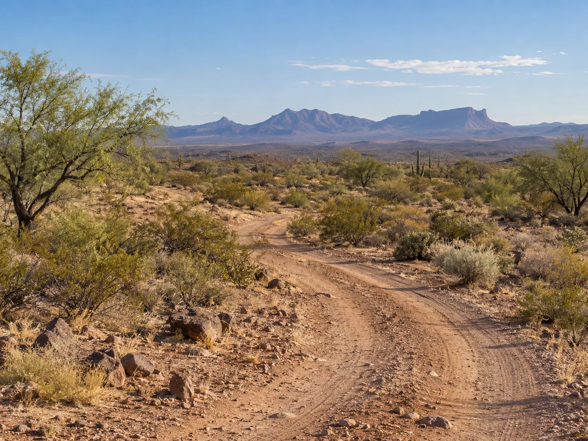 Access lane through Arizona acreage